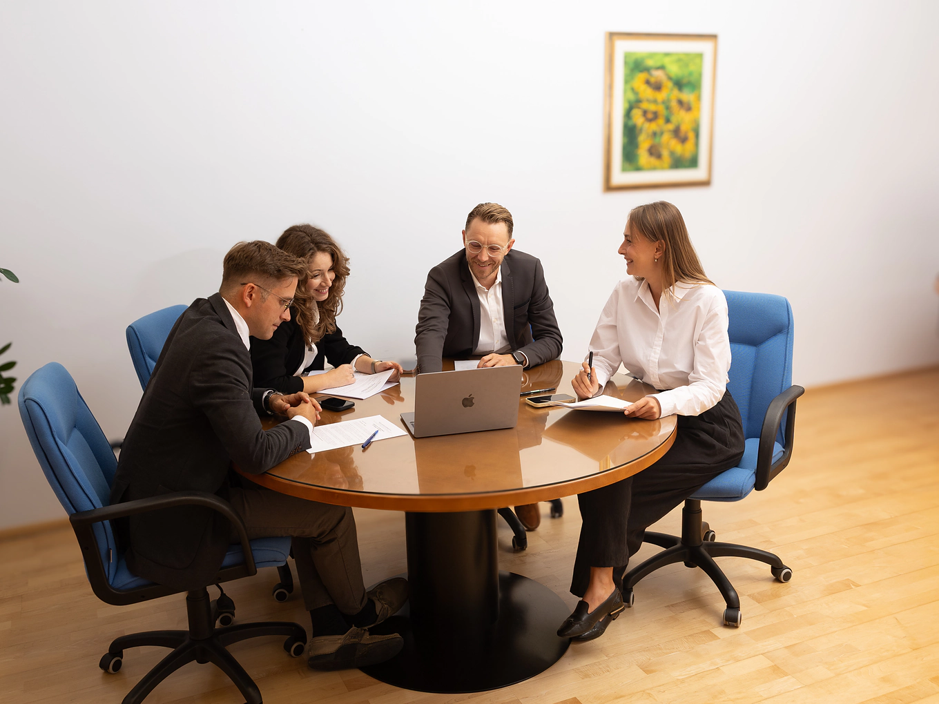 La sala riunioni dello studio di Nova Gorica durante una consulenza
